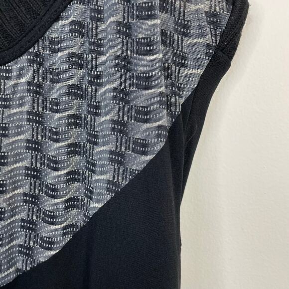 Save the Queen Y2K Mesh Halter Sleeveless Hi Low Chenille Tunic Top Black L - Picture 13 of 15